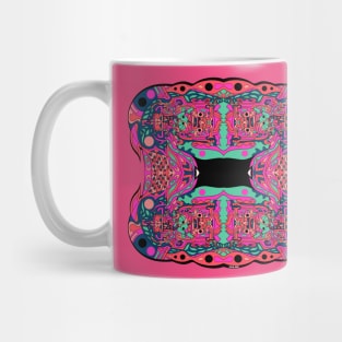 ancient red rose mayan spaceship ecopop Mug